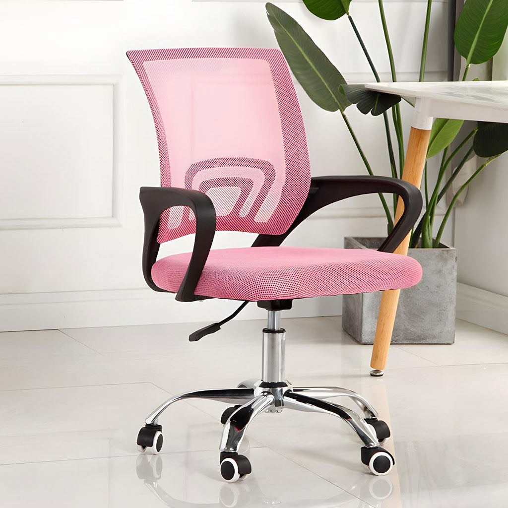 Chaise de Bureau Ergonomique avec Support Lombaire Rouge – كرسي مكتب مريح مع دعامة للظهر